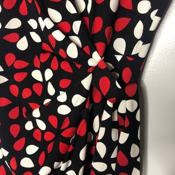 Diane Von Furstenberg DVF Zoe Silk Jersey Faux Wrap Dress in Petal Poppy - Picture 4 of 8